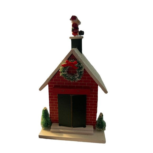 Vintage Berkeley Designs Music Box Church Animated Santa Coming to Town Works - Picture 6 of 6